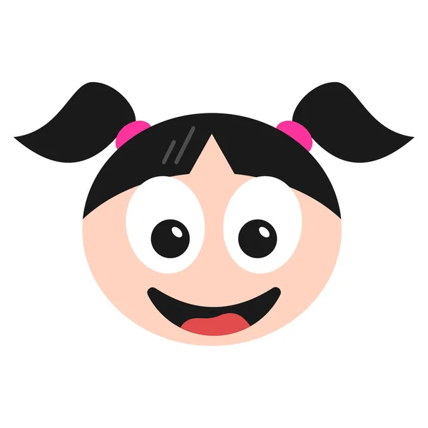 Emoji Ikon Wajah Emoticon Dalam Gaya Datar - Stok Vektor