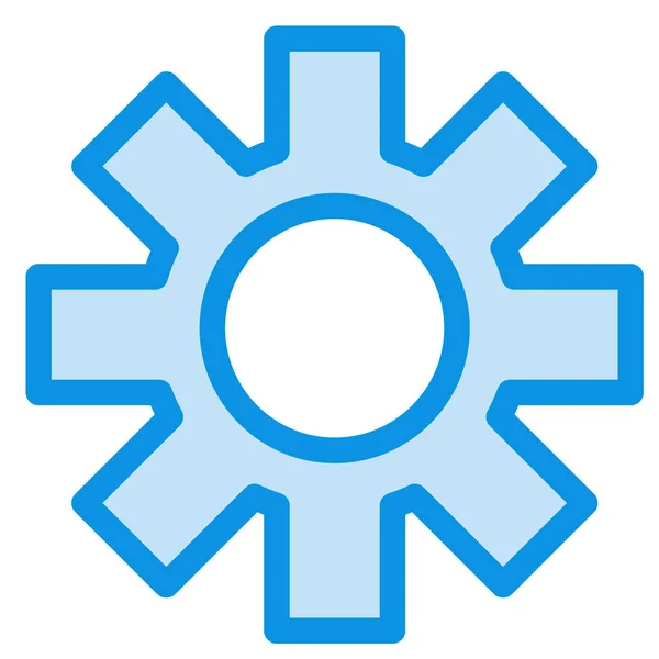 Cog Gear Setting Icon Filled Outline Style — Stock Vector