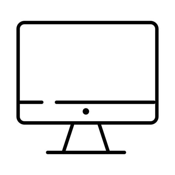 Computerhardware Monitor Symbol Umrissstil — Stockvektor