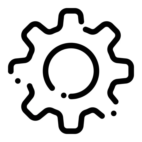 Cog Gear Setting Icon Outline Style — Stock Vector