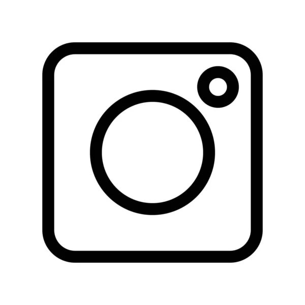Fényképezőgép Instagram Fotó Ikon Vázlatos Stílusban — Stock Vector