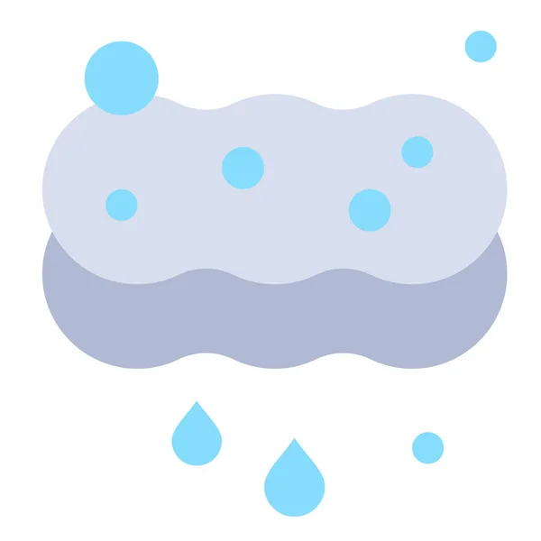 Clean Cleaning Sponge Icon Flat Style — Stock vektor