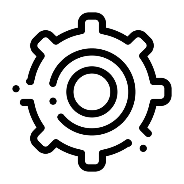 Cogs Gear Setting Icon Outline Style — Stock Vector