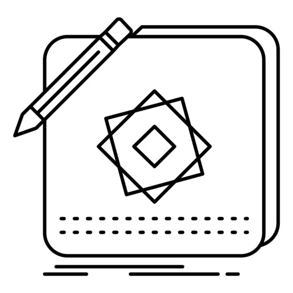 Иконка Кодирования Приложения Стиле Наброска — стоковый вектор