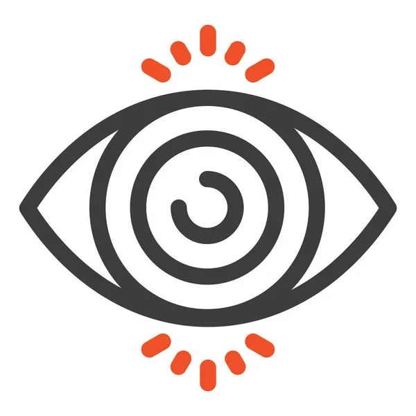 Иконка Поиска Глаз Стиле Наброска — стоковый вектор