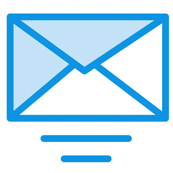 Mail Tekst Pictogram Gevulde Outline Stijl — Stockvector