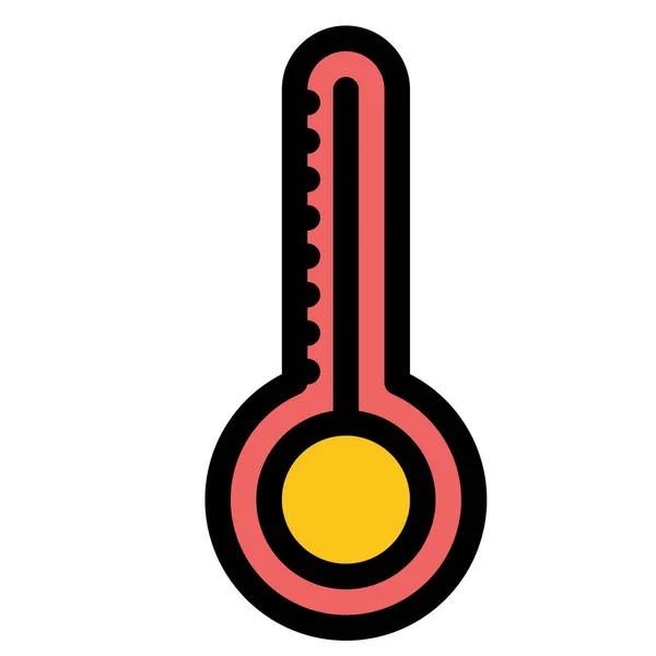 Hőmérséklet Hőmérő Időjárás Ikon Szerszám Konstrukció Kategóriában — Stock Vector