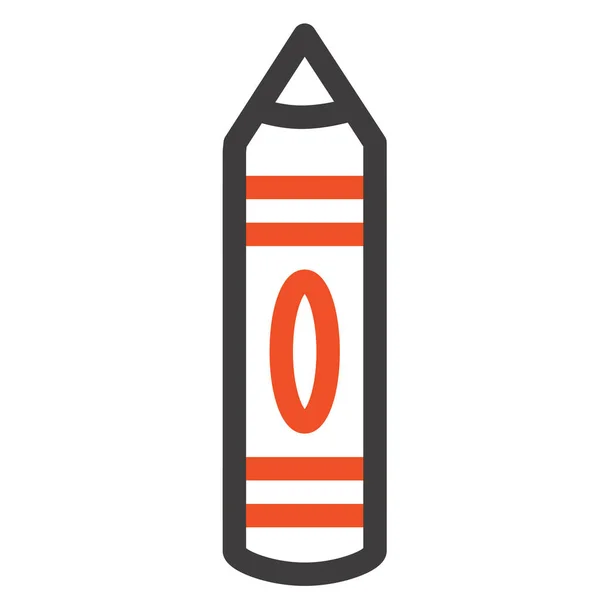 Drawing Education Pencil Icon Outline Style — Stock Vector