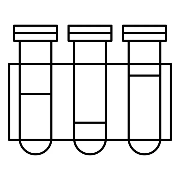 Blod Laboratorium Vetenskap Ikon Kontur Stil — Stock vektor