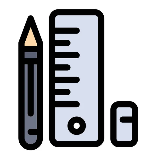 填充型铅笔图标 轮廓型铅笔图标 — 图库矢量图片