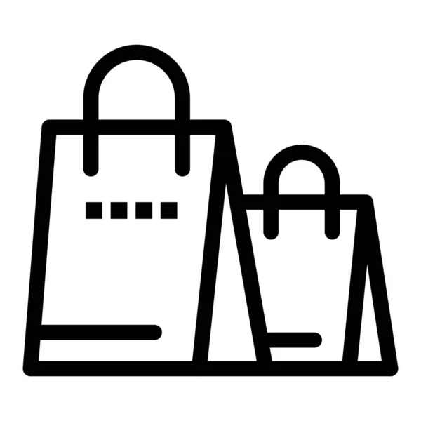 Bag Handbag Shop Icon Outline Style — Stock Vector