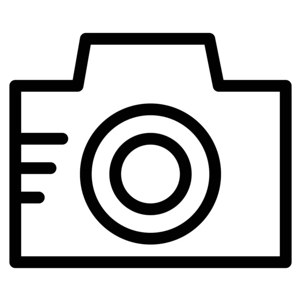 Imagen Cámara Icono Foto Estilo Del Esquema — Vector de stock