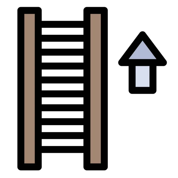 Pfeilleitertreppe Symbol — Stockvektor
