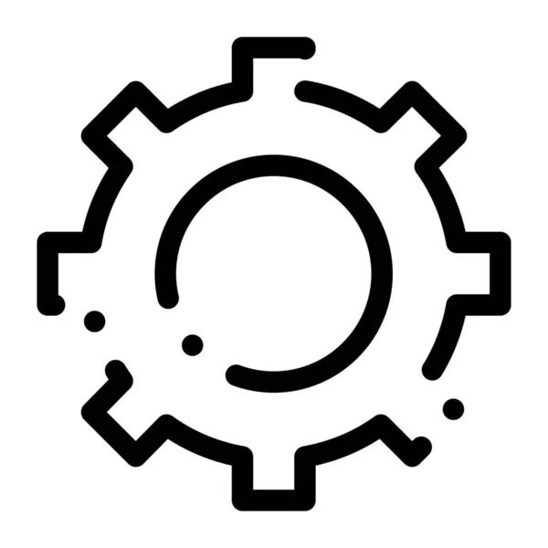 Ícone Configuração Engrenagem Engrenagem Cog Estilo Esboço — Vetor de Stock