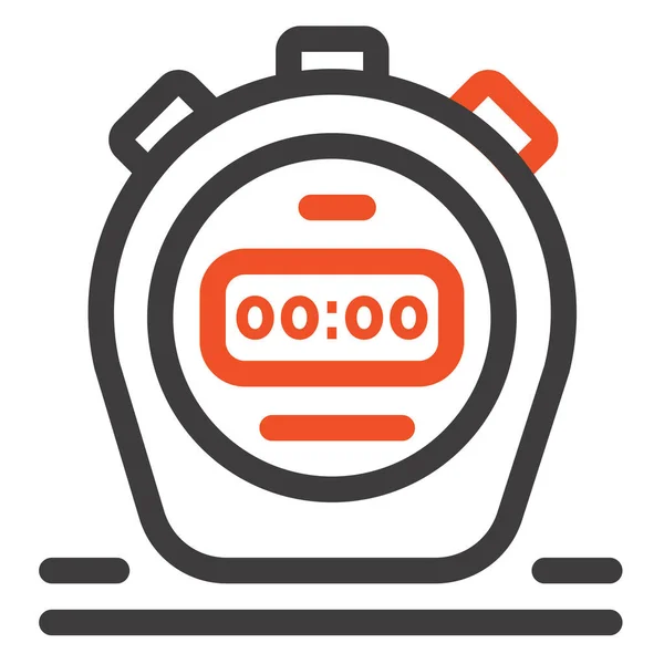 Chronomètre Icône Montre Chronomètre Dans Style Contour — Image vectorielle