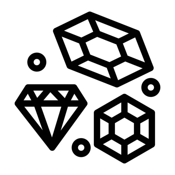 Day Diamond Heart Icon Outline Style — Stock Vector