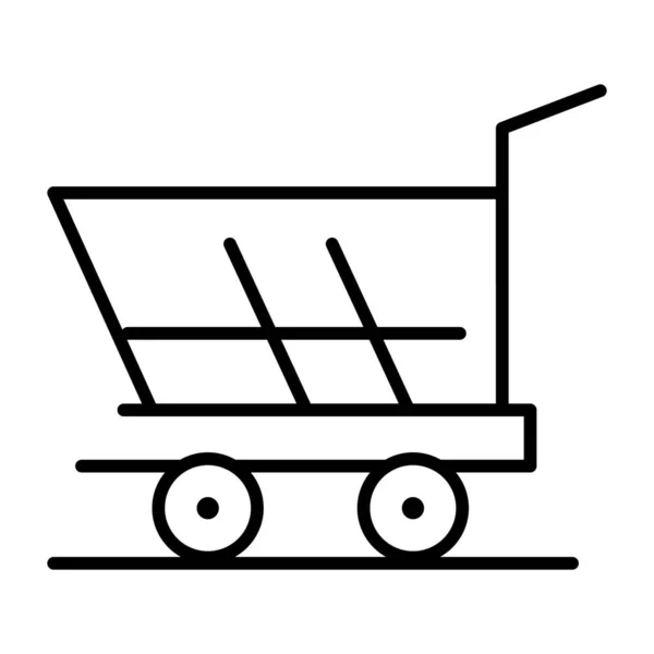 Acheter Panier Icône Shopping Dans Style Contour — Image vectorielle