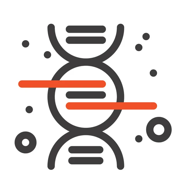 Dna研究科学图标的轮廓风格 — 图库矢量图片