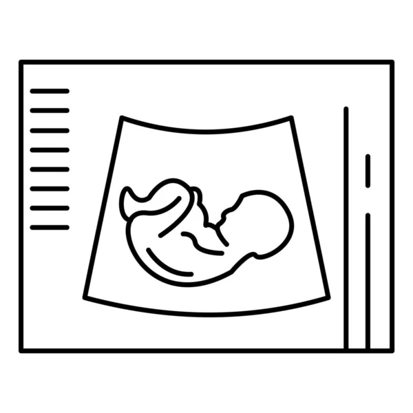 概要スタイルの赤ちゃん妊娠アイコン — ストックベクタ