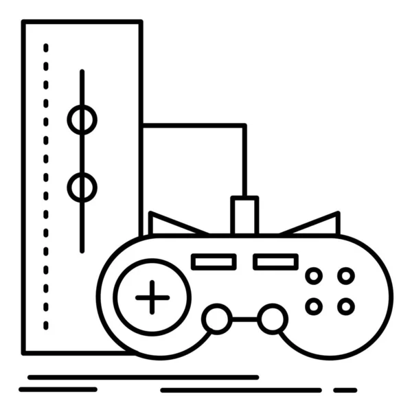 Icono Del Juego Desarrollo Diseño Estilo Esquema — Vector de stock