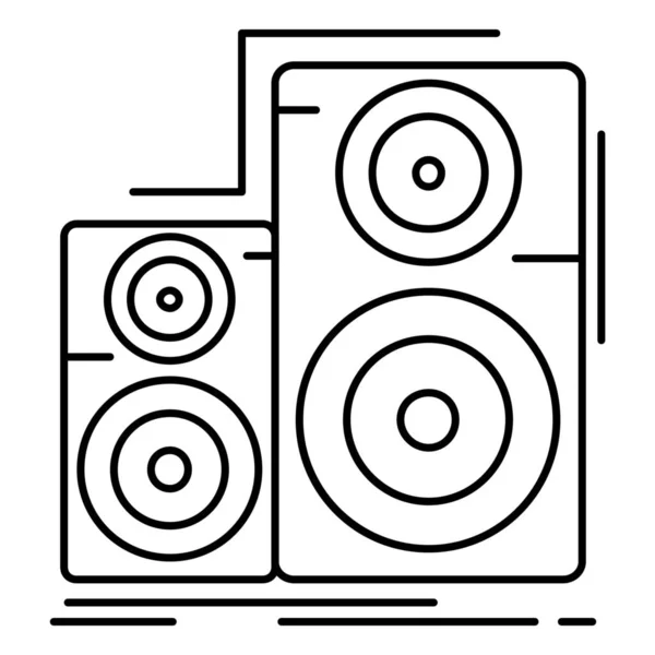 Audio Design Hifi Icon Outline Style — Stockvector