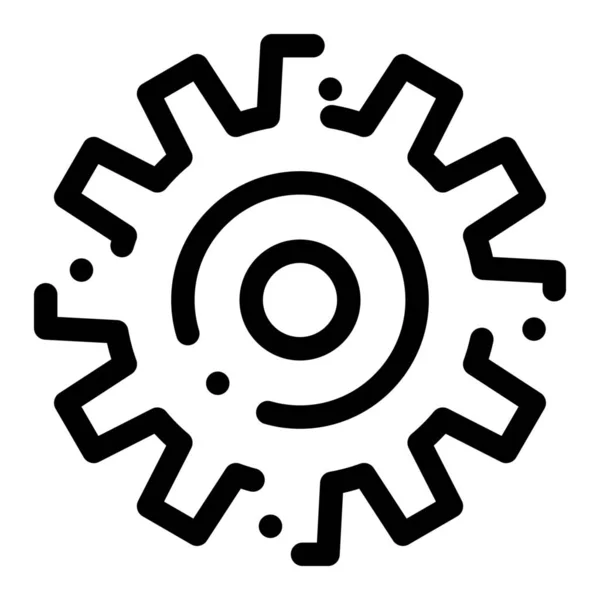 Cogs Gear Setting Icon Outline Style — Stock Vector