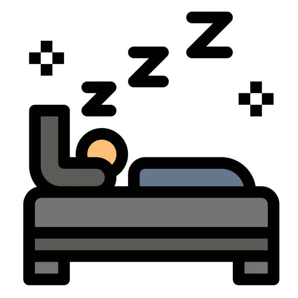 Bed Bedroom Clean Icon Family Home Category — Stock Vector