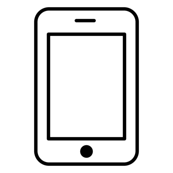 Иконка Мобильного Вызова Стиле Абрис — стоковый вектор