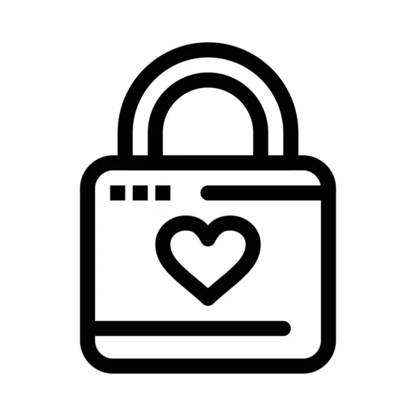 Día Hacker Icono Del Corazón Estilo Del Esquema — Archivo Imágenes Vectoriales