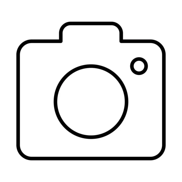 Иконка Изображения Камеры Стиле Контура — стоковый вектор