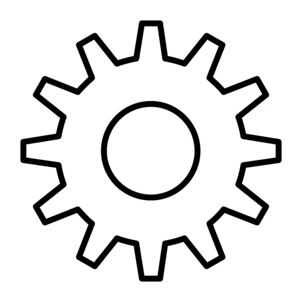 Tandwiel Instelling Pictogram Omtrek Stijl — Stockvector