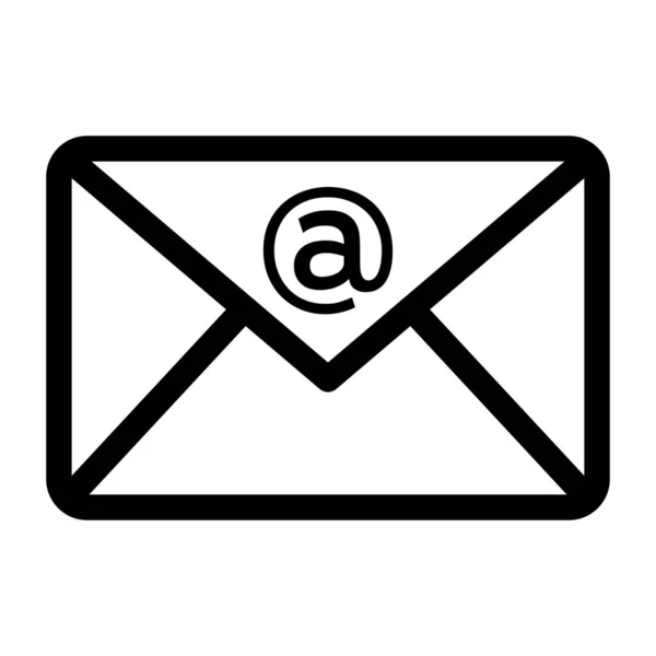 Email Posta Arrivo Icona Stile Contorno — Vettoriale Stock