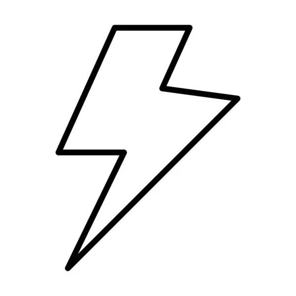 Значок Зарядки Электрической Энергии Стиле Контура — стоковый вектор