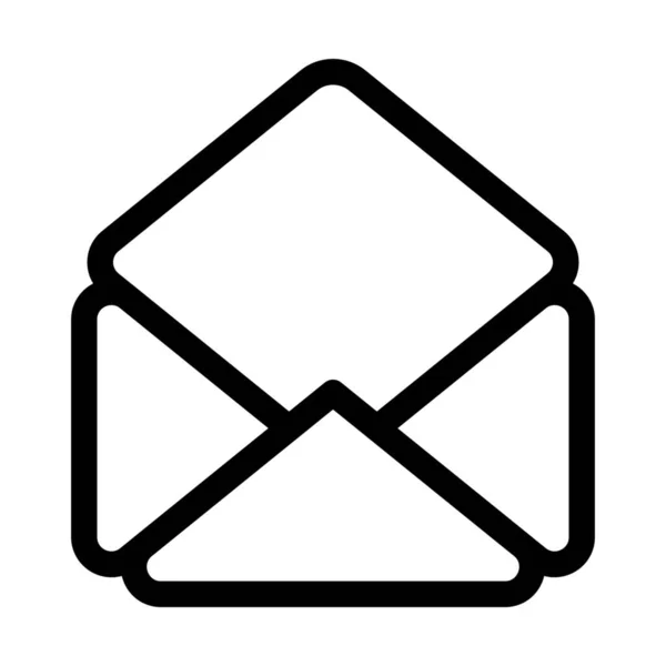 Mail Icon Umriss Öffnen — Stockvektor