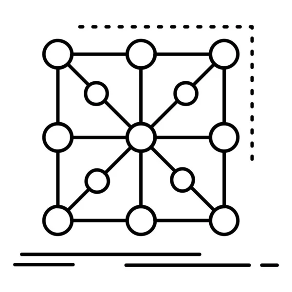 Icône Codage Cluster Applications Dans Style Contour — Image vectorielle