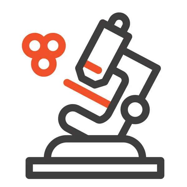 Biology Microscope Science Icon Outline Style — Stock Vector
