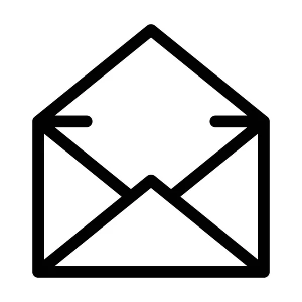 Icône Message Mail Dans Style Contour — Image vectorielle