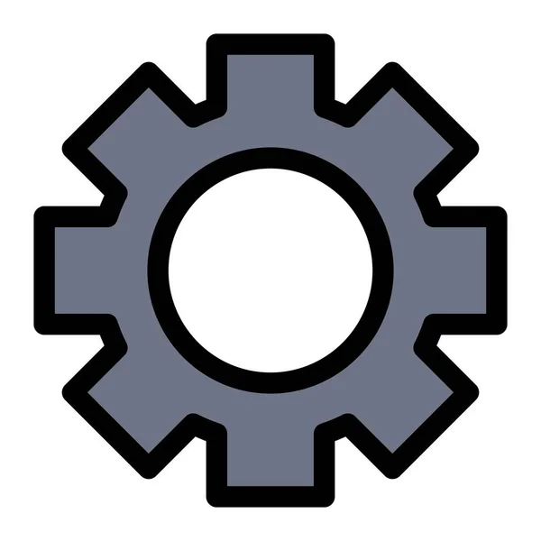 Pengaturan Gear Ikon Roda Dalam Kategori Abstrak - Stok Vektor