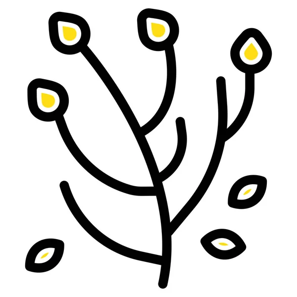 Иконка Цветка Анемона Стиле Заполненного Контура — стоковый вектор