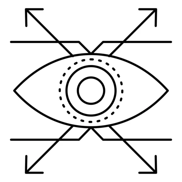 Иконка Глаза Бизнес Элементов Стиле Наброска — стоковый вектор