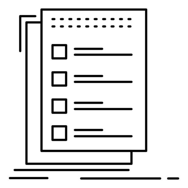 Check Checklist Development Icon Outline Style — Stockvector