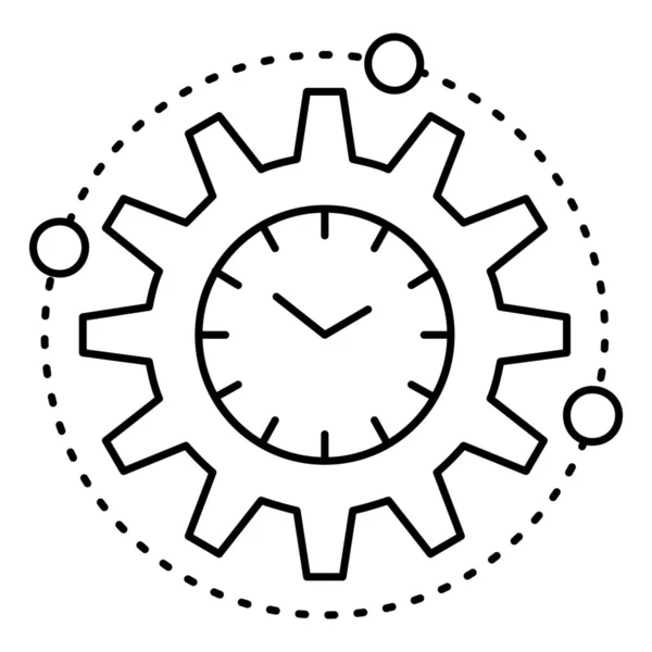 Elementi Efficienza Aziendale Icona Stile Contorno — Vettoriale Stock