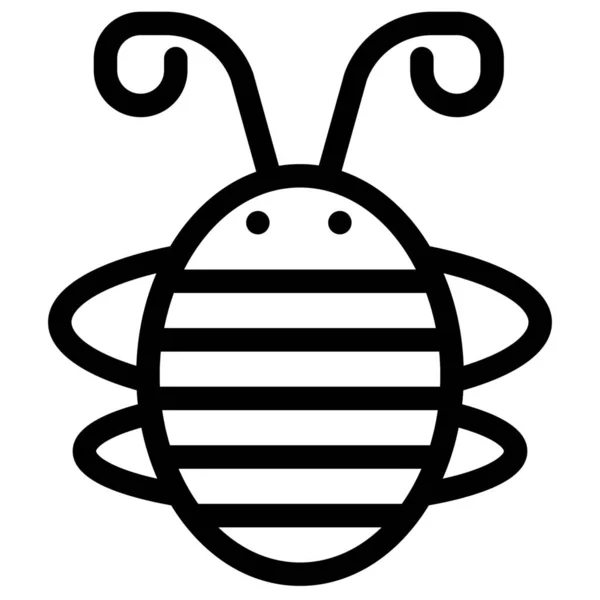 Ícone Bug Besouro Abelha Estilo Esboço — Vetor de Stock
