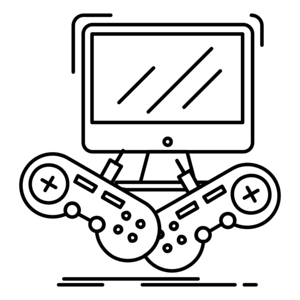 Engineering Game Gaming Icon Outline Style — Stockvector
