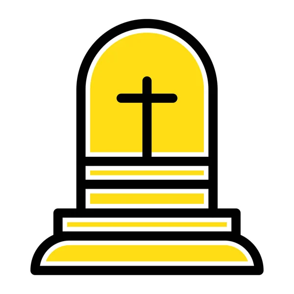 Feier Christenkreuz Ikone Ausgefüllter Form — Stockvektor