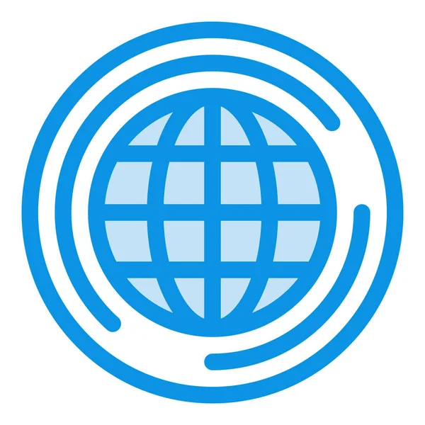 Globe Think World Icon Fill Outline Style — Stockový vektor