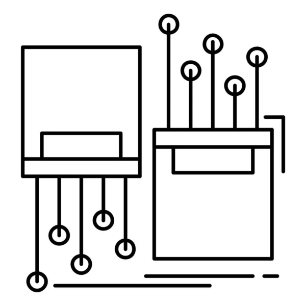 Digitales Kabel Symbol Umrissstil — Stockvektor