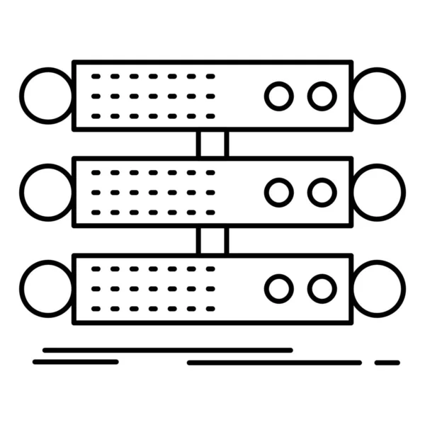 Datenbank Management Icon Umriss Stil — Stockvektor