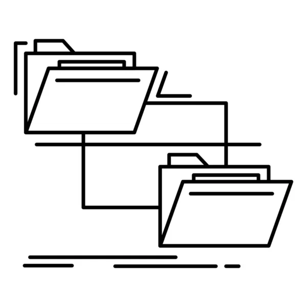 Копіювати Піктограму Файла Даних Стилі Контурів — стоковий вектор