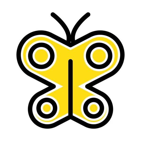 Значок Метелика Муха Комахи Заповненому Стилі — стоковий вектор